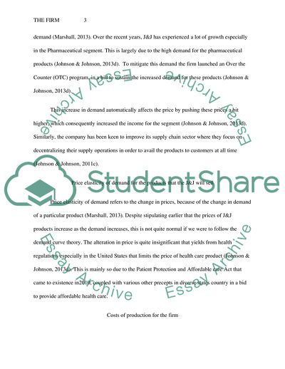 Impact of the Supply and Demand Conditions on Johnson and Johnson