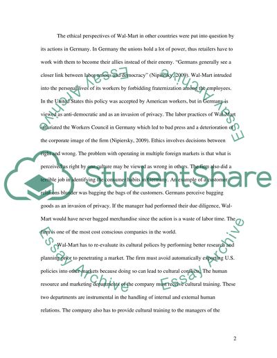 Cross-Cultural Perspectives of Wall-Mart