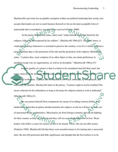 Deconstructing Leadership The Prince