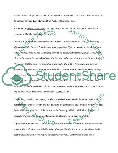 Difference between Karl Marx and Max Webers Perception of Social Classes