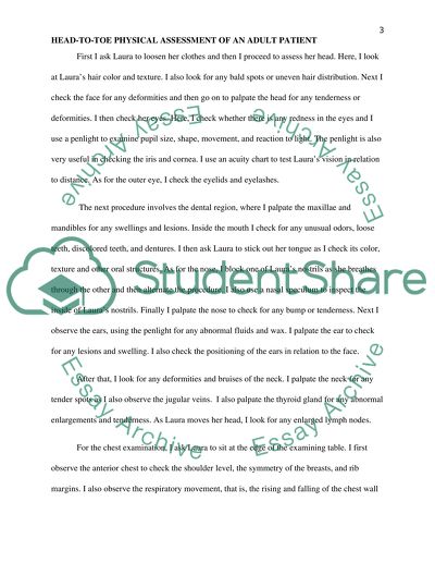 Head-To-Toe Physical Assessment of an Adult Patient