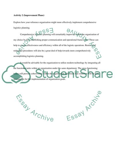 Logistics 490 - Mod 5 SLP - Logistics Planning and System Design