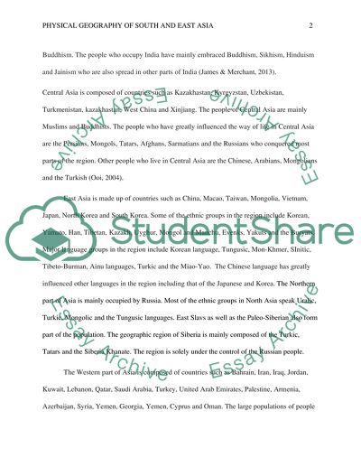 Physical Geography Of South And East Asia