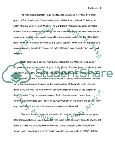 Arab Politics -The Baath Party