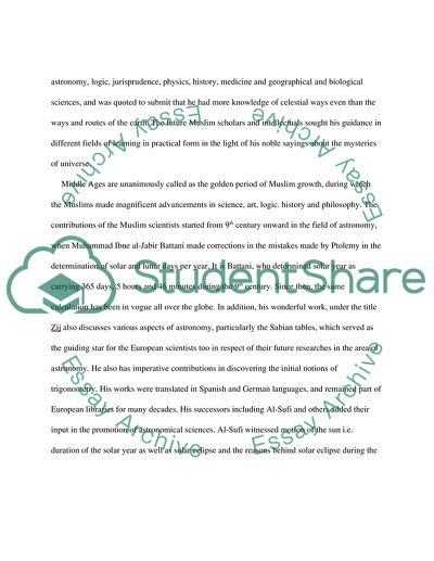 Astronomical Accomplishments of the Muslims