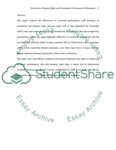 Econometrics Institutions and Growth