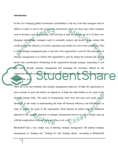 Strategic Management - The Planned and Incremental Approaches