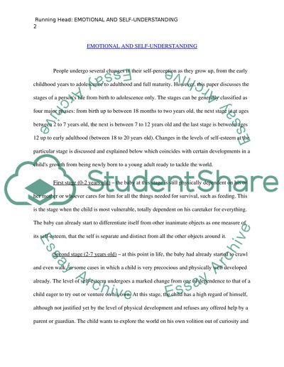 Emotional and self understanding