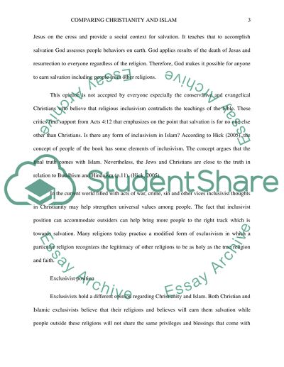 A Comparative Perspective of Christianity and Islam