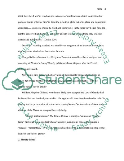 The Philosophy of Belief or Fact