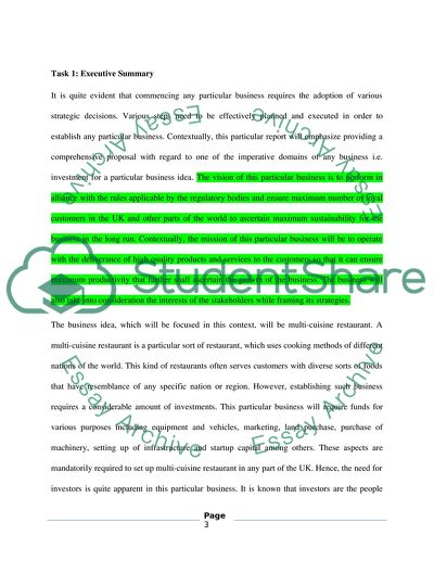 The Analysis of the Investment Stratagies of Multi-Cuisine Restaurant