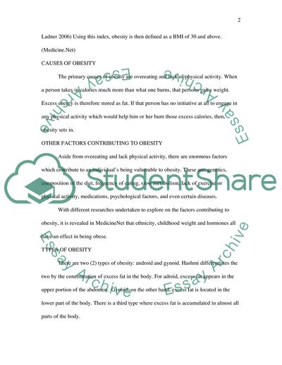 Solutions to Obesity Problem