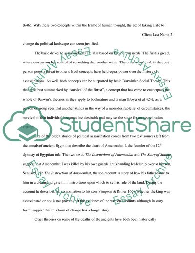 Political Assassination