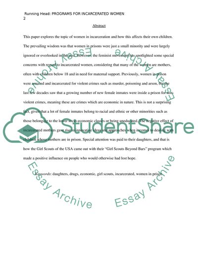 Programs for Incarcerated Women