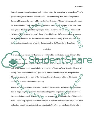 The Mona Lisa by Leonardo da Vinci