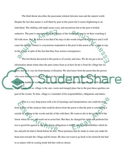 The Poem Stopping By the Woods on a Snowy Evening