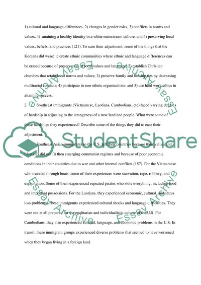 The Life of Southeast Asian Immigrants in the United States