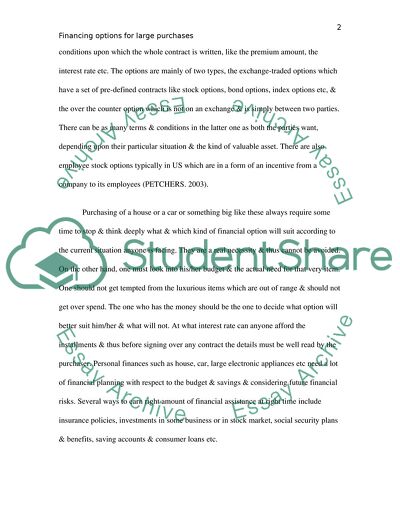 Financing Options for Large Purchases