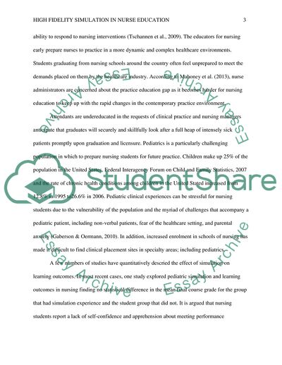 High Fidelity Simulation in Nurse Education