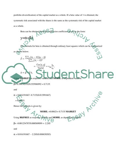 Financial Economics 2012- Quantitative Methods II, Statistics Project