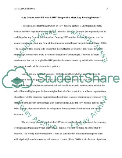 HIV Testing Raises Human Right Issues