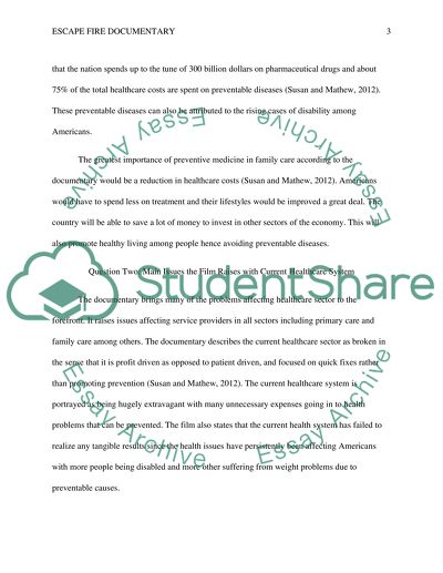 Escape Fire Documentary Critique