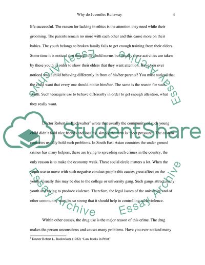 Why do Juveniles Runaway