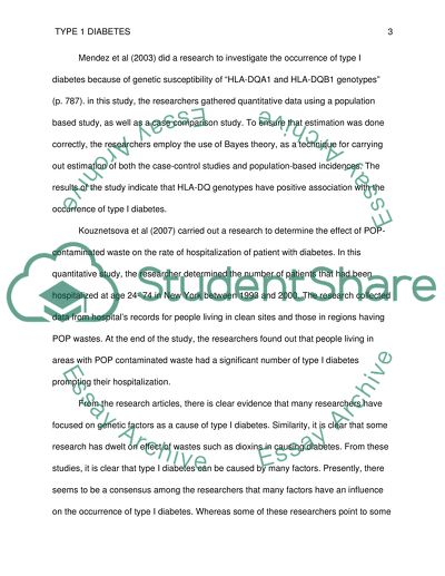 What are the causes and/or prevention of type 1 diabetes