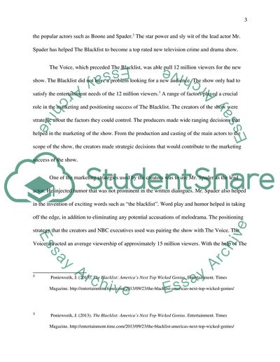 NBCs New Show Blacklist - Positioning and Marketing in the Marketplace