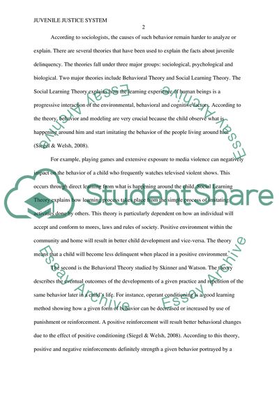 Juvenile Justice System