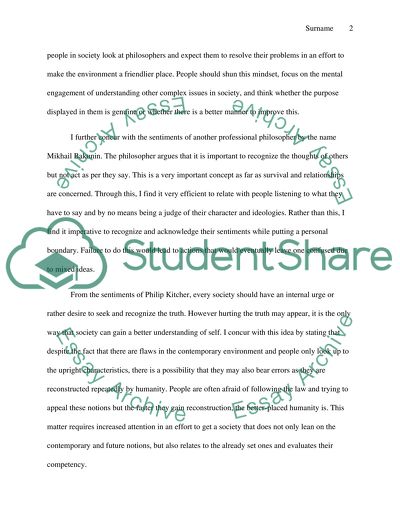 The Issues of Philosophy in Relation to Society