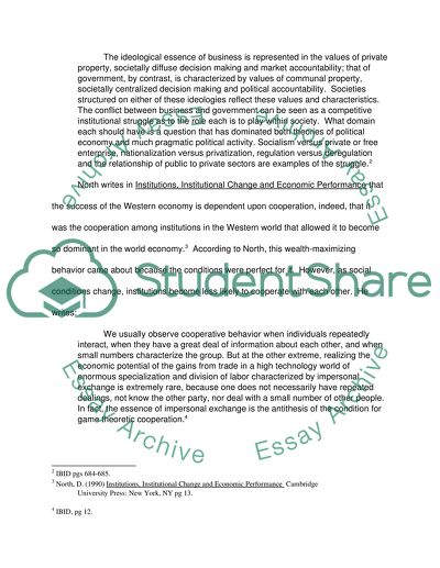 Organizations relationsip in economics