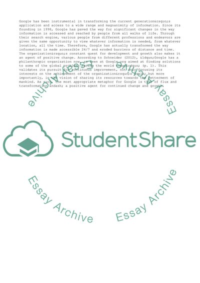 Images of Organization: Google Case