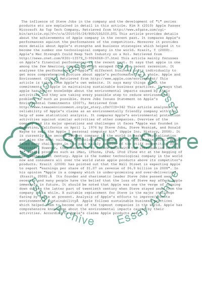 Apple Incorporation. Overview of the Company and its Major Operations