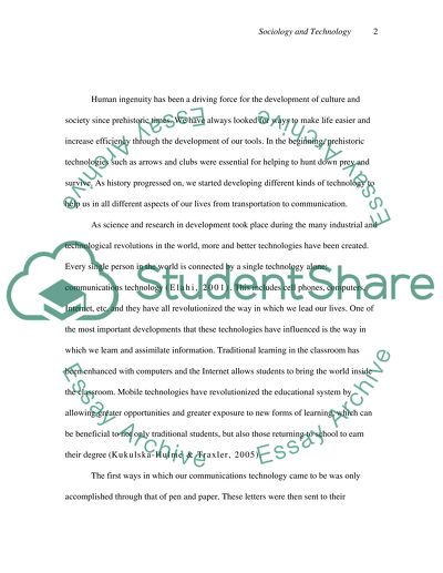 Sociology and Technology