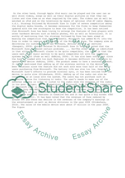 Situational Analysis of Apple iPod and Microsoft Zune