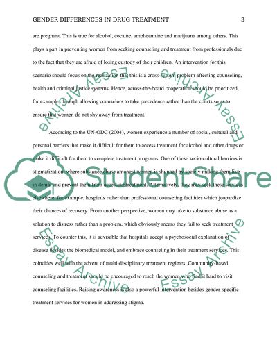 How Women Differ in Drug Treatment Opposed to Men