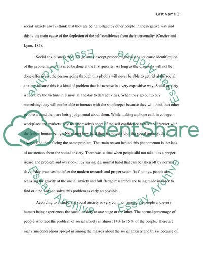 Social Anxiety, Symptoms and Treatment