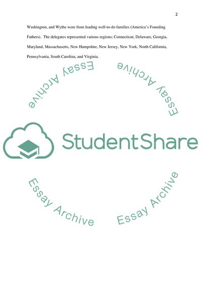 The Delegates to the Constitutional Convention