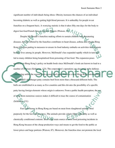 McDonaldization of Hong Kong