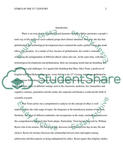 Analysis of Ethics in the 21st Century