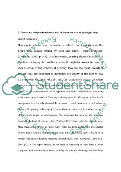 The Level of Gearing or Improving the Maturity Structure of Debt