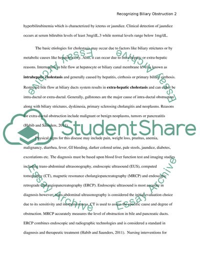 Recognizing Biliary Obstruction