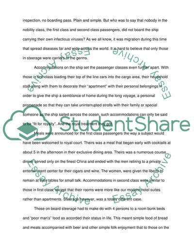 Inequality of Social Classes in Titanic