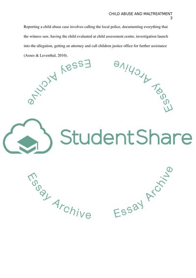 Child Abuse and maltreatment