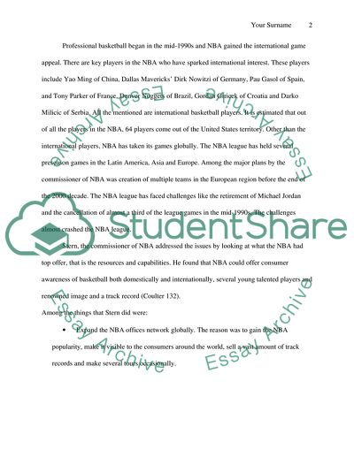 Internal Analysis of the NBA