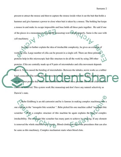 Darwins Black Box The Biochemical Challenge to Evolution