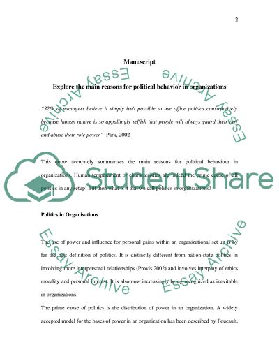 Organizational politics