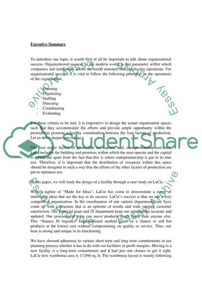 Distribution ManagementDesign A Facility