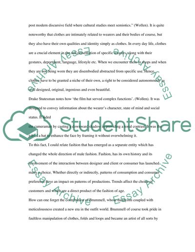 Fashion and Performance What Dressing Speaks of